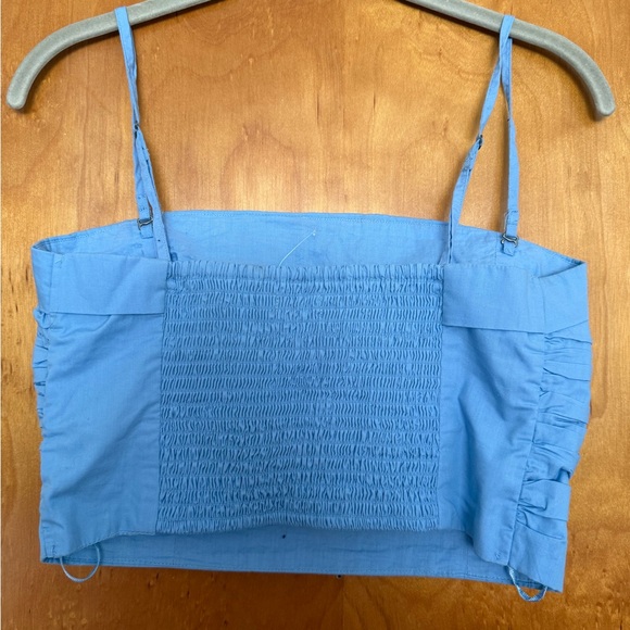 Abercrombie & Fitch Light Blue Smocked Top - Picture 2 of 5